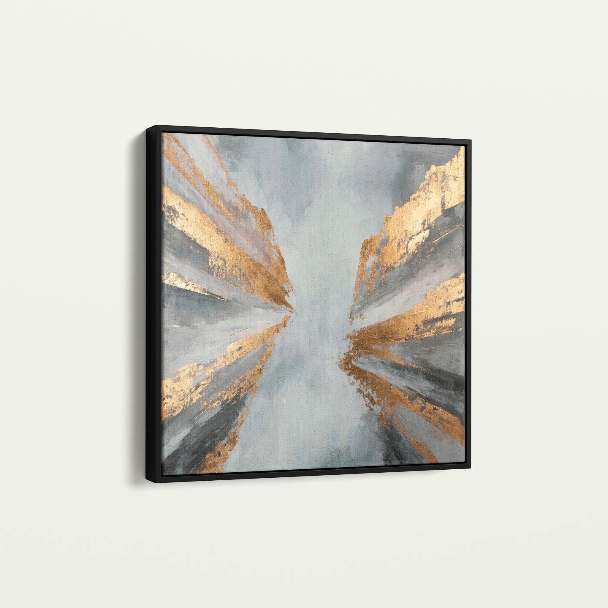 Abstract 1366 Canvas Art 16" x 16" / 40 x 40 cm / Black