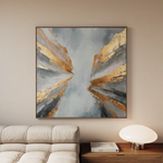 Abstract 1366 Canvas Art 60 x 60 cm / Black