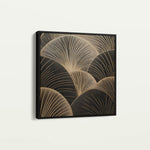 Abstract 1367 Canvas Art 16" x 16" / 40 x 40 cm / Black