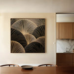 Abstract 1367 Canvas Art 60 x 60 cm / Black