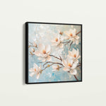 Floral 1367 Canvas Art 16" x 16" / 40 x 40 cm / Black