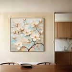 Floral 1368 Canvas Art 16" x 16" / 40 x 40 cm / Black