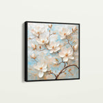 Floral 1368 Canvas Art 16" x 16" / 40 x 40 cm / Black