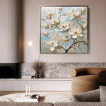 Floral 1368 Canvas Art 60 x 60 cm / Black