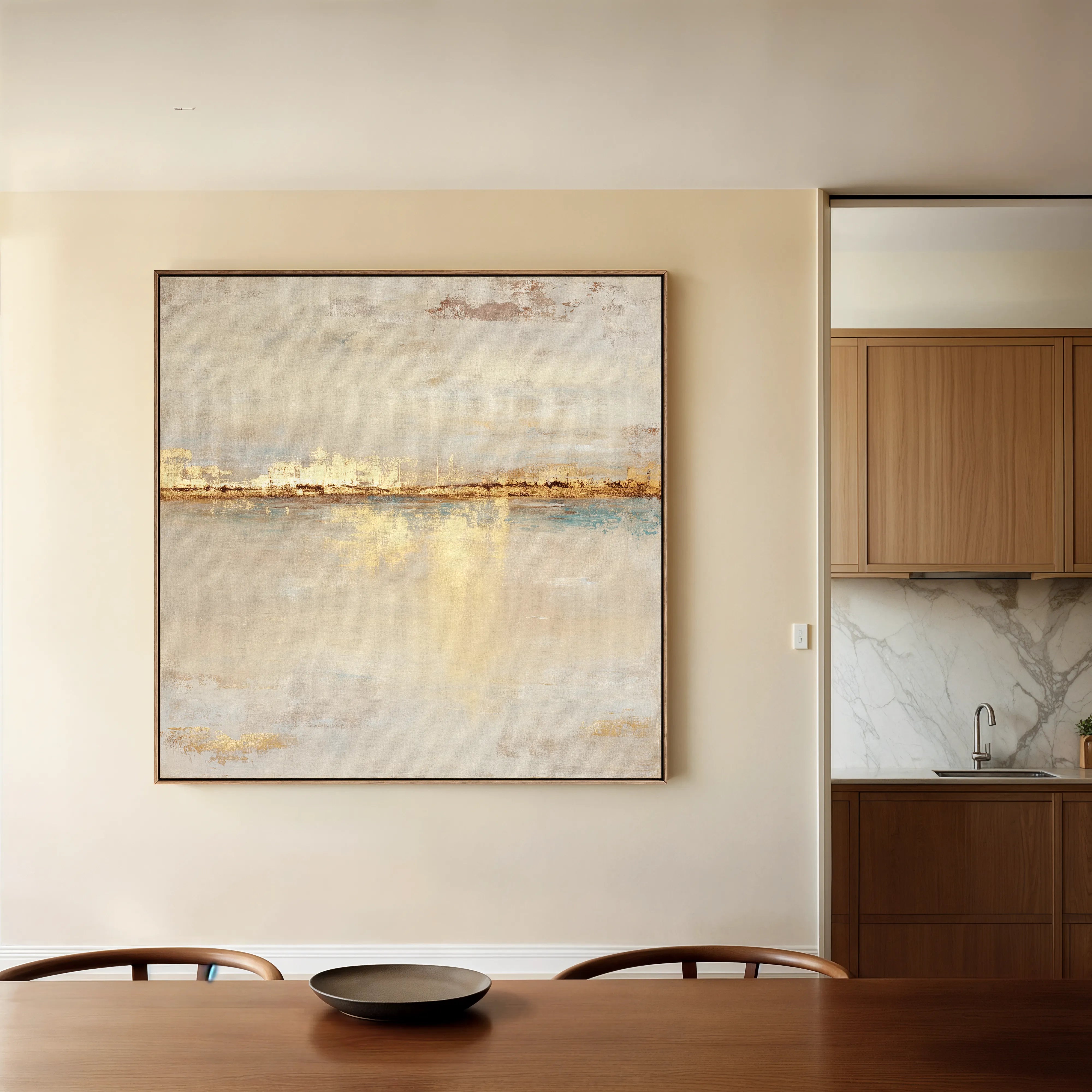 Abstract 1369 Canvas Art 16" x 16" / 40 x 40 cm / Black
