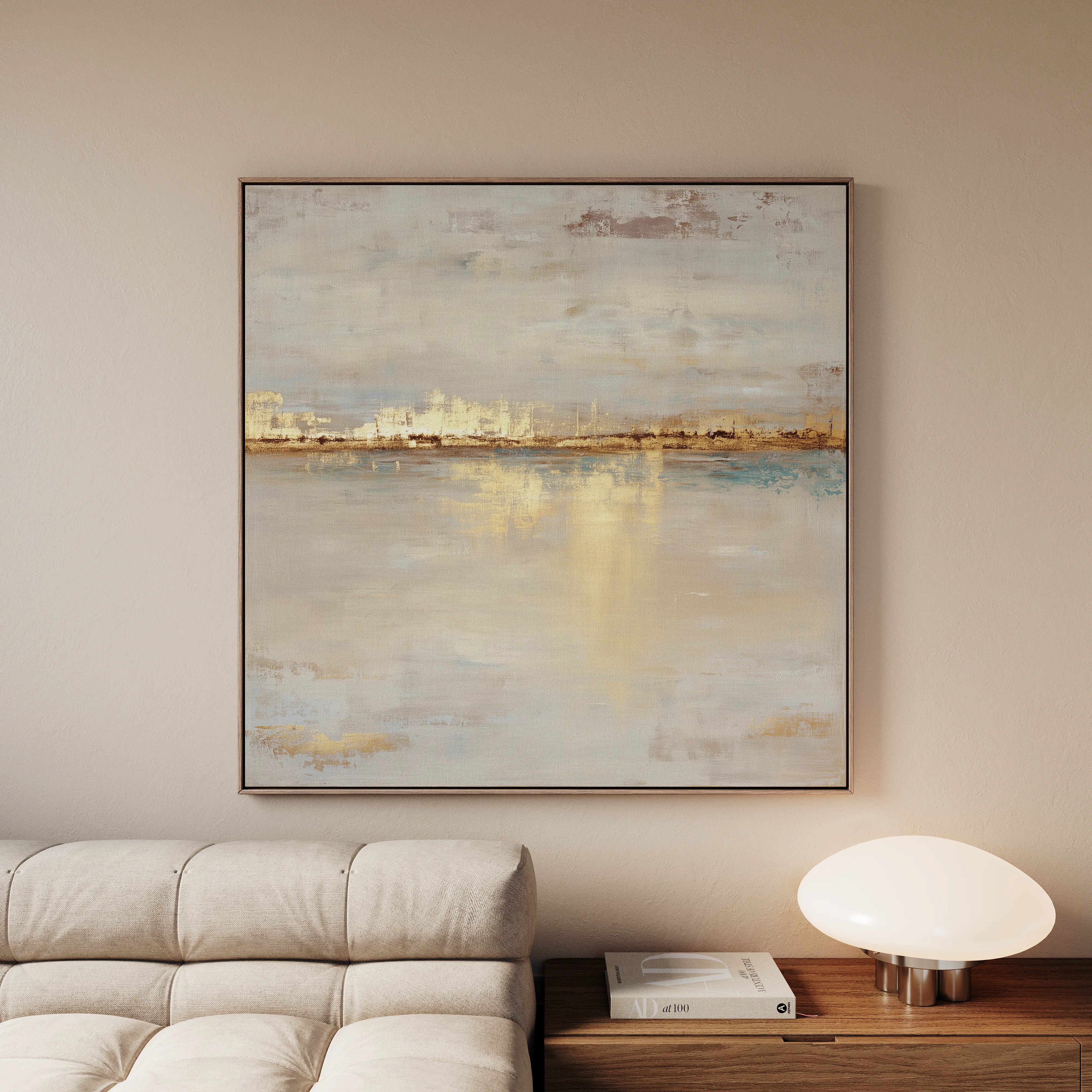 Abstract 1369 Canvas Art 16" x 16" / 40 x 40 cm / Black