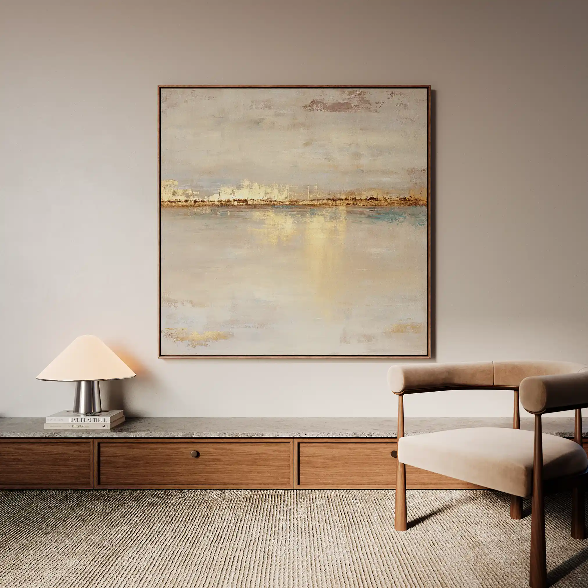 Abstract 1369 Canvas Art 60 x 60 cm / Black