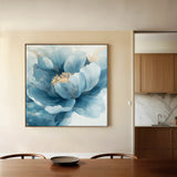 Floral 1369 Canvas Art 16" x 16" / 40 x 40 cm / Black