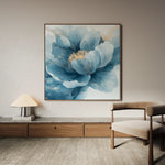 Floral 1369 Canvas Art 16" x 16" / 40 x 40 cm / Black