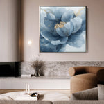 Floral 1369 Canvas Art 16" x 16" / 40 x 40 cm / Black
