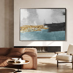Abstract 137 Canvas Art 18" x 24" / 45 x 60 cm / Black