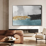 Abstract 137 Canvas Art 18" x 24" / 45 x 60 cm / Black