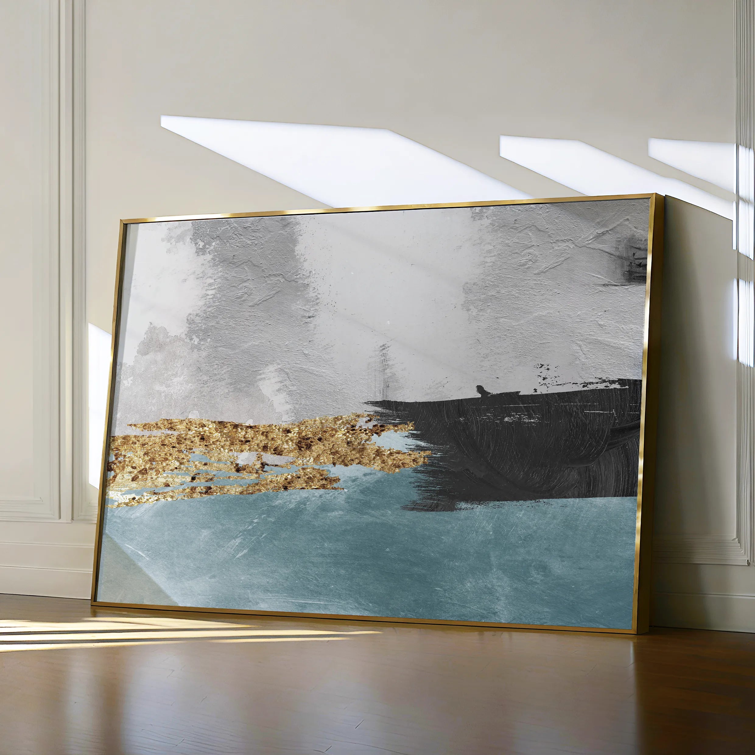 Abstract 137 Canvas Art 18" x 24" / 45 x 60 cm / Black