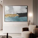 Abstract 137 Canvas Art 18" x 24" / 45 x 60 cm / Black