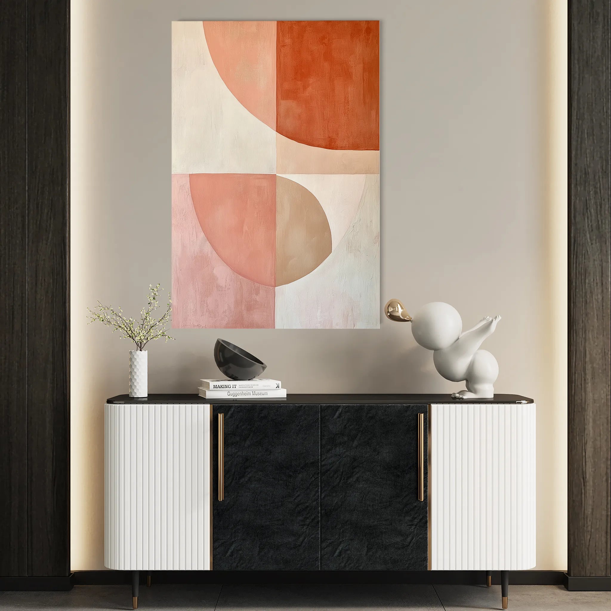 Boho 137 Canvas Art 18" x 24" / 45 x 60 cm / Black