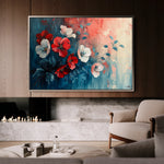 Floral 137 Canvas Art 18" x 24" / 45 x 60 cm / Black