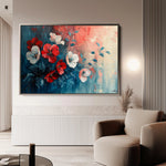 Floral 137 Canvas Art 18" x 24" / 45 x 60 cm / Black