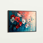 Floral 137 Canvas Art 18" x 24" / 45 x 60 cm / Black