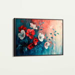 Floral 137 Canvas Art 60 x 40 cm / Black