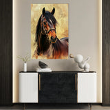 Horses 137 Canvas Art 18" x 24" / 45 x 60 cm / Black