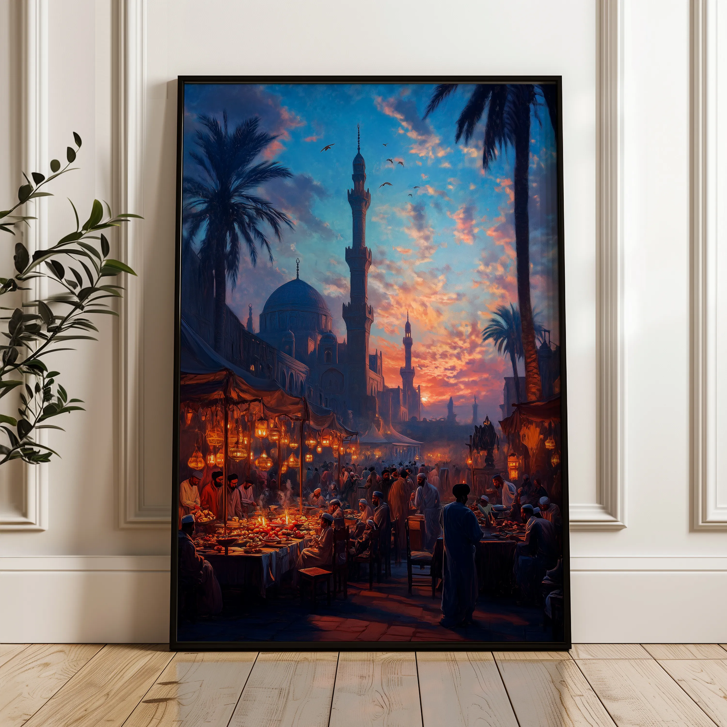 Orientalist 137 Canvas Art 18" x 24" / 45 x 60 cm / Black