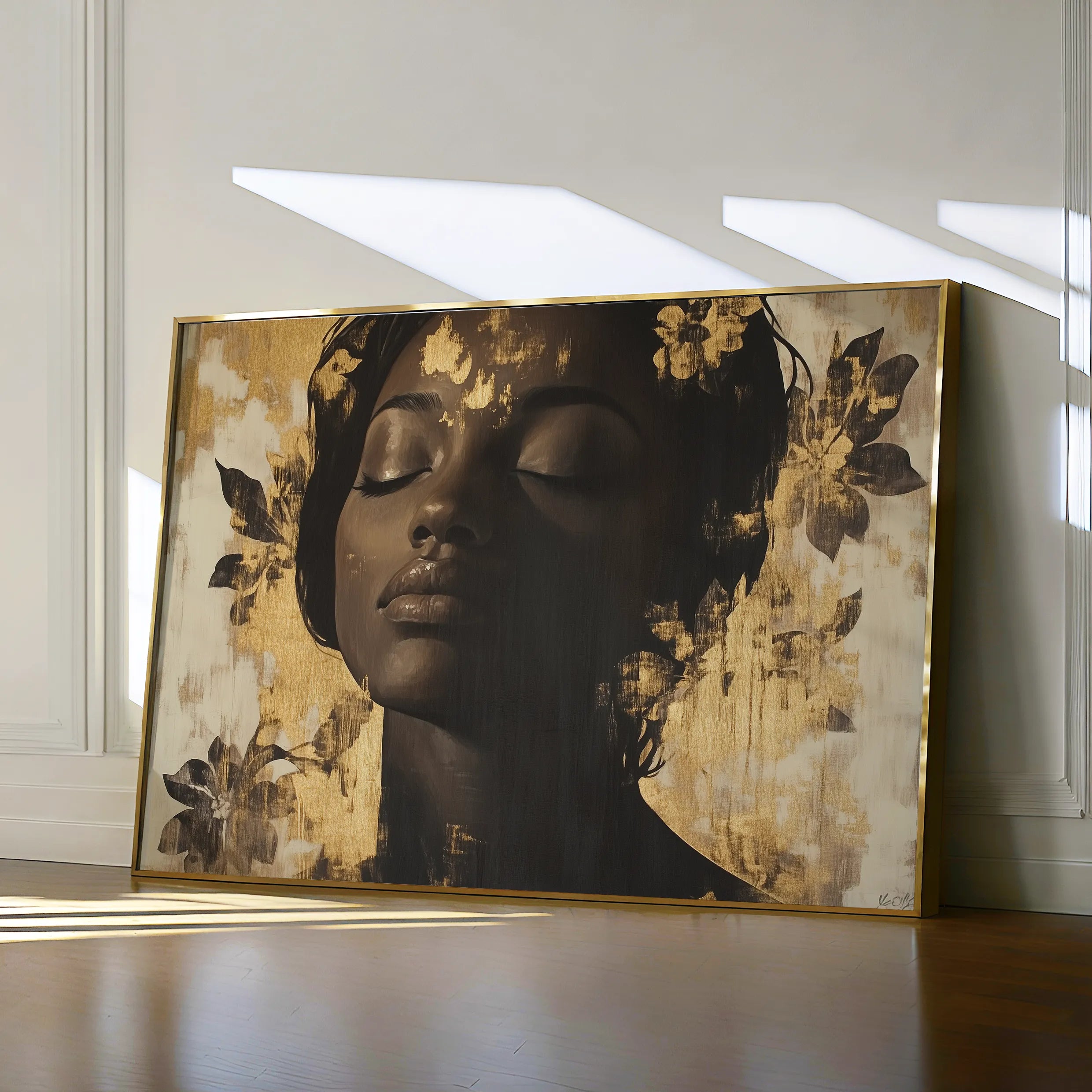 Portrait 137 Canvas Art 18" x 24" / 45 x 60 cm / Black