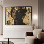 Portrait 137 Canvas Art 18" x 24" / 45 x 60 cm / Black
