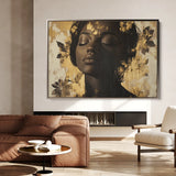 Portrait 137 Canvas Art 18" x 24" / 45 x 60 cm / Black