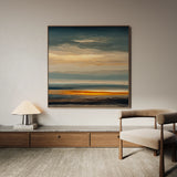 Abstract 1370 Canvas Art 16" x 16" / 40 x 40 cm / Black