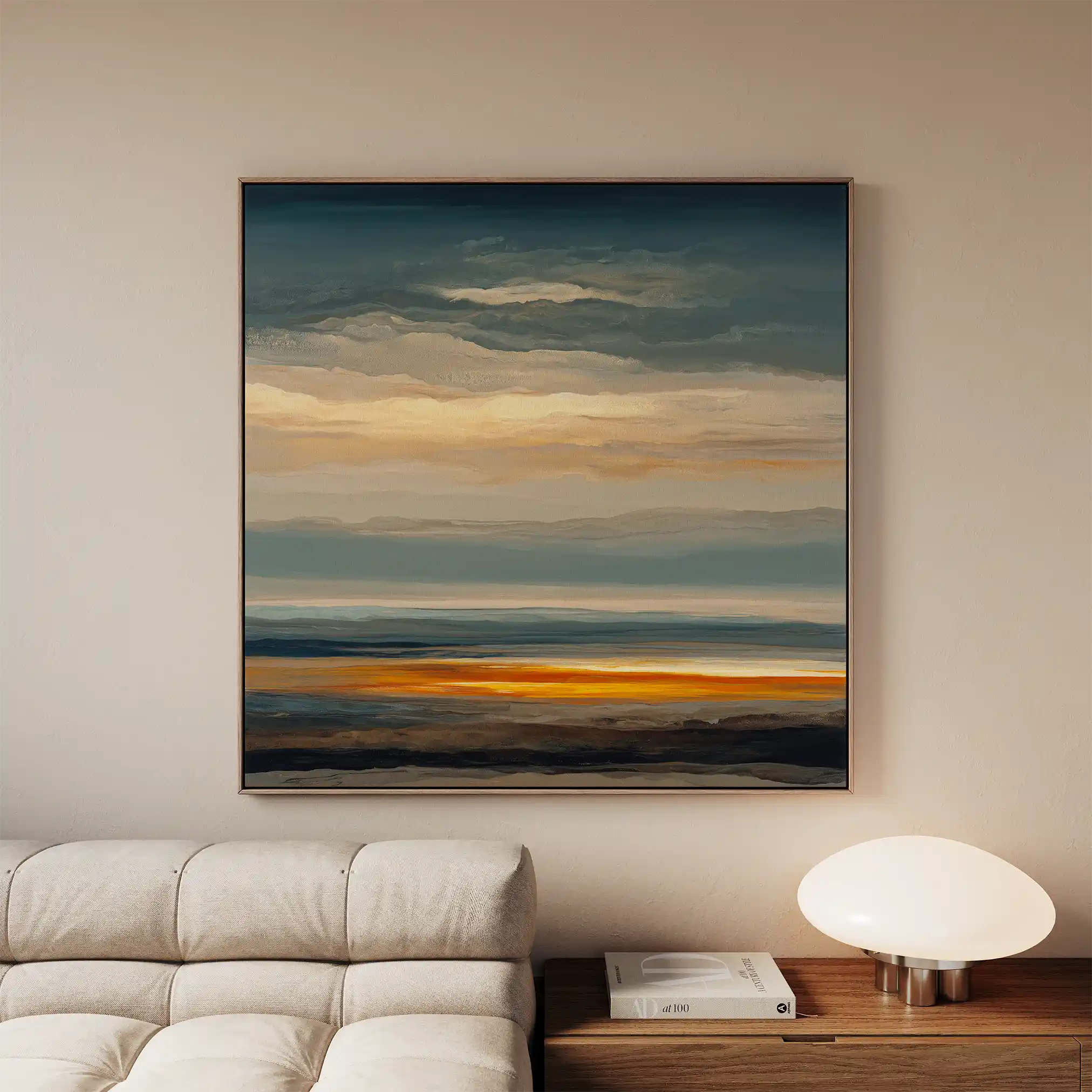 Abstract 1370 Canvas Art 60 x 60 cm / Black