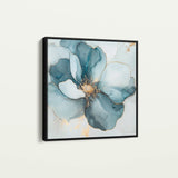 Floral 1370 Canvas Art 16" x 16" / 40 x 40 cm / Black