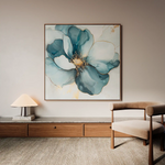 Floral 1370 Canvas Art 60 x 60 cm / Black