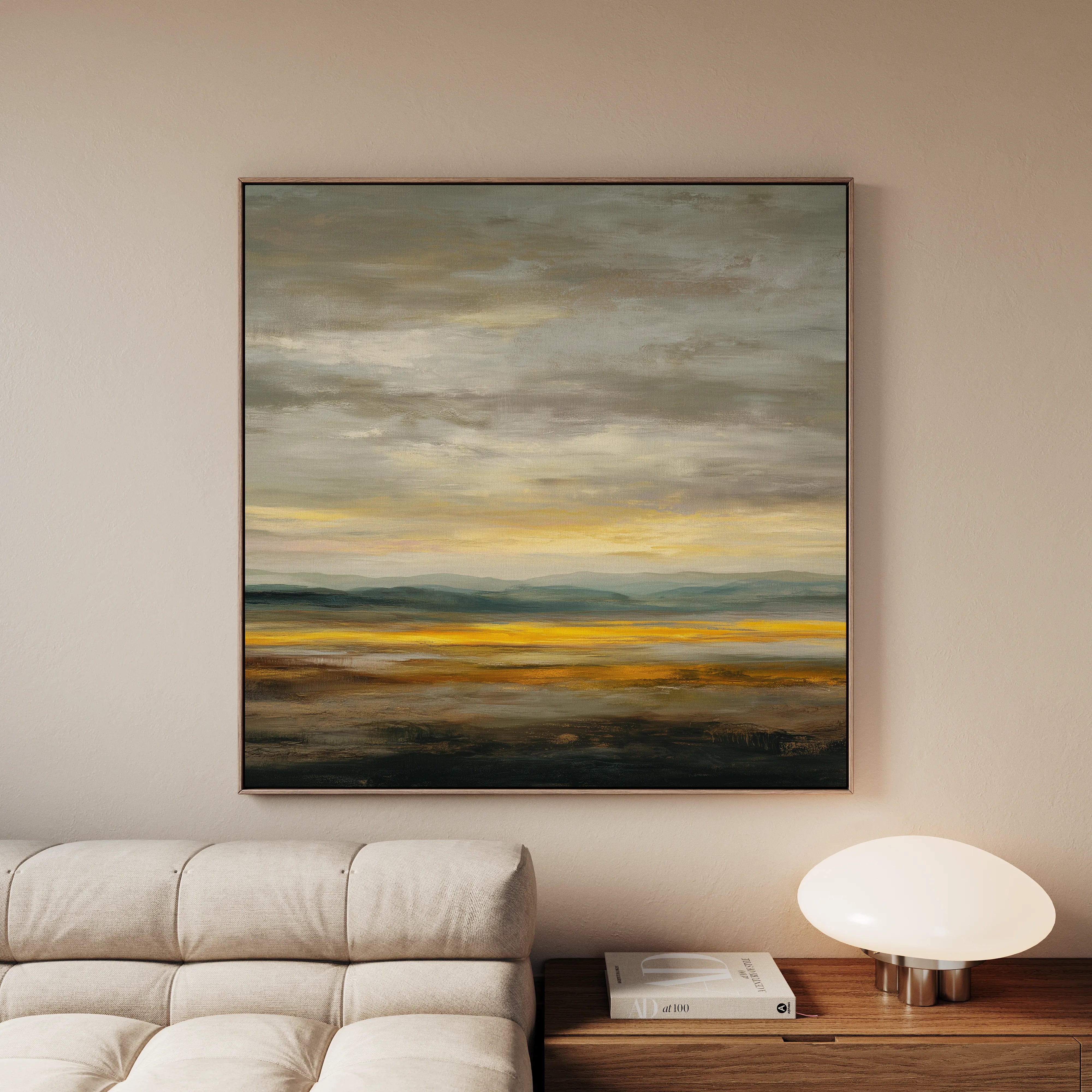 Abstract 1371 Canvas Art 16" x 16" / 40 x 40 cm / Black