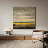 Abstract 1371 Canvas Art 16" x 16" / 40 x 40 cm / Black