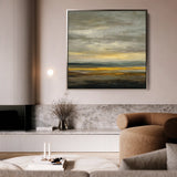 Abstract 1371 Canvas Art 16" x 16" / 40 x 40 cm / Black