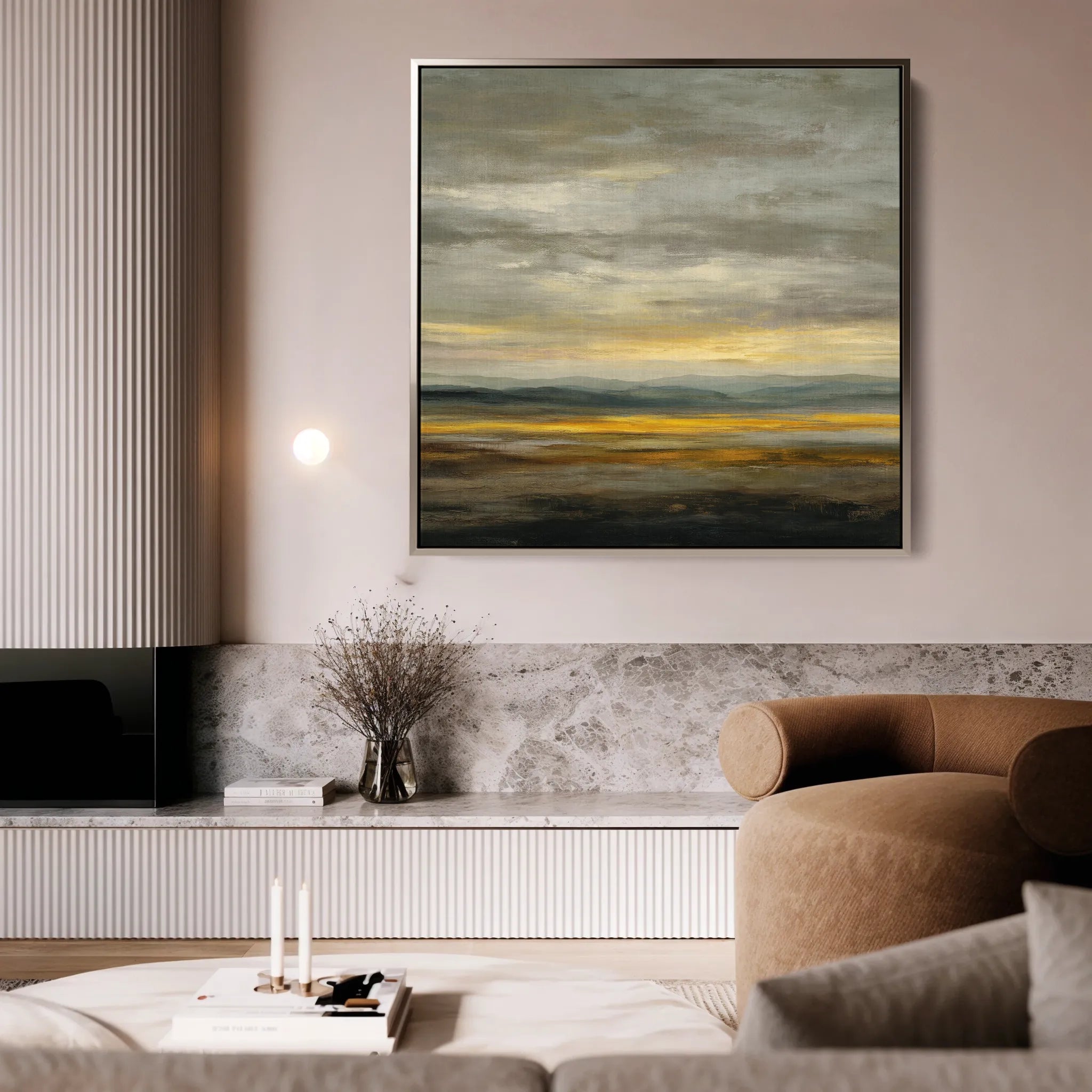 Abstract 1371 Canvas Art 16" x 16" / 40 x 40 cm / Black