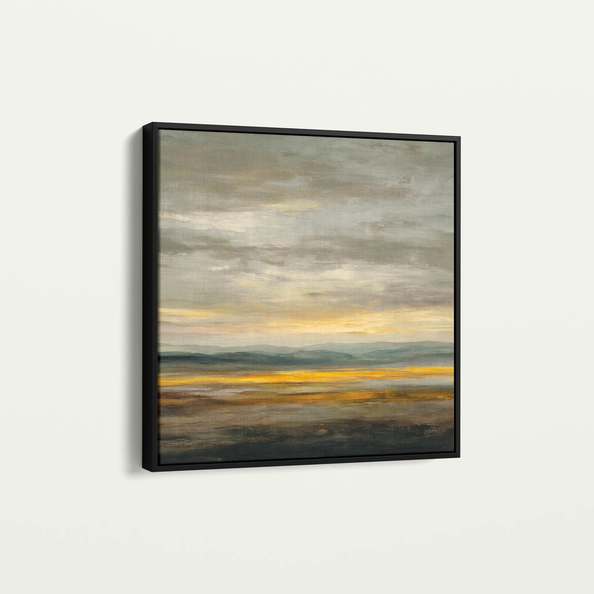 Abstract 1371 Canvas Art 16" x 16" / 40 x 40 cm / Black