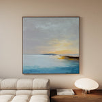 Abstract 1372 Canvas Art 16" x 16" / 40 x 40 cm / Black