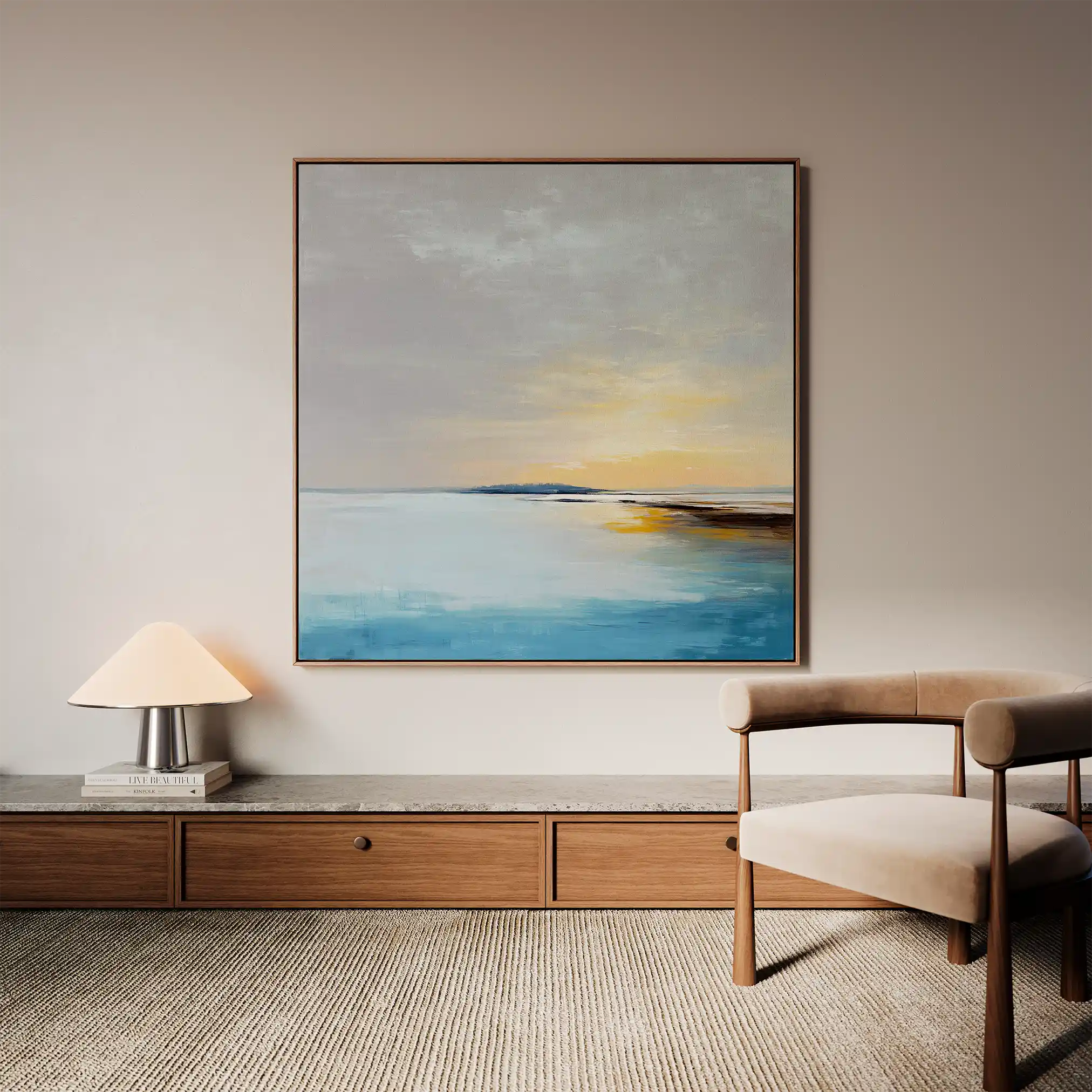 Abstract 1372 Canvas Art 60 x 60 cm / Black