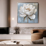 Floral 1372 Canvas Art 16" x 16" / 40 x 40 cm / Black