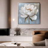 Floral 1372 Canvas Art 16" x 16" / 40 x 40 cm / Black