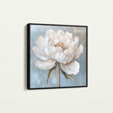 Floral 1372 Canvas Art 16" x 16" / 40 x 40 cm / Black