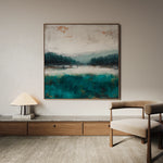 Abstract 1373 Canvas Art 16" x 16" / 40 x 40 cm / Black