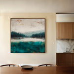 Abstract 1373 Canvas Art 16" x 16" / 40 x 40 cm / Black