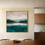 Abstract 1373 Canvas Art 16" x 16" / 40 x 40 cm / Black