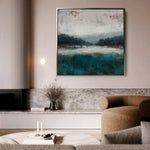Abstract 1373 Canvas Art 16" x 16" / 40 x 40 cm / Black