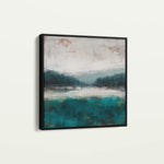 Abstract 1373 Canvas Art 16" x 16" / 40 x 40 cm / Black
