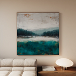 Abstract 1373 Canvas Art 60 x 60 cm / Black