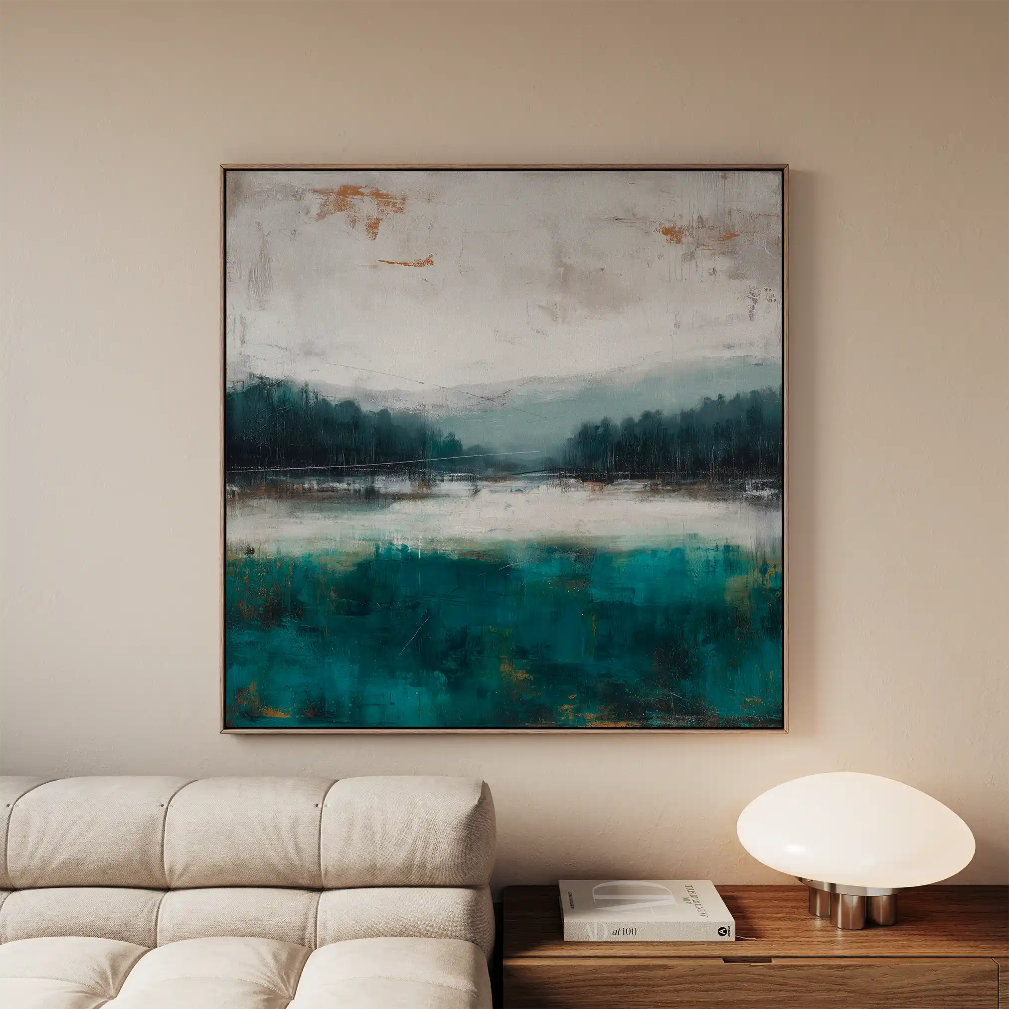 Abstract 1373 Canvas Art 60 x 60 cm / Black