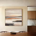 Abstract 1374 Canvas Art 16" x 16" / 40 x 40 cm / Black